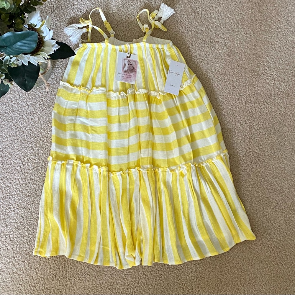 Jessica Simpson Yellow Striped Sundress NEW